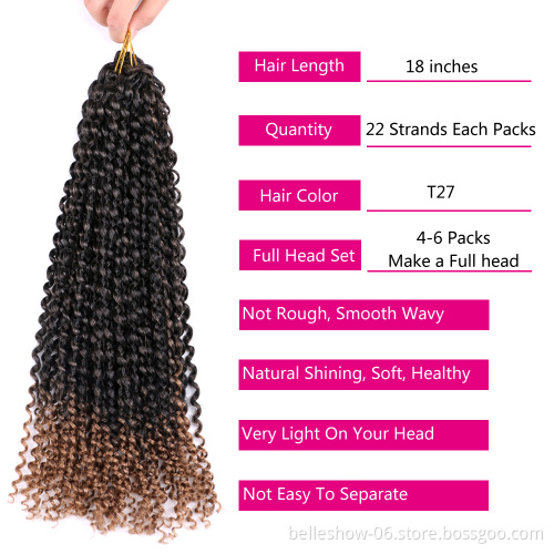 Hot sell 18inch 22 strands  new fashion freetress Hair Crochet Braid Braids passion twist hair bohemian
